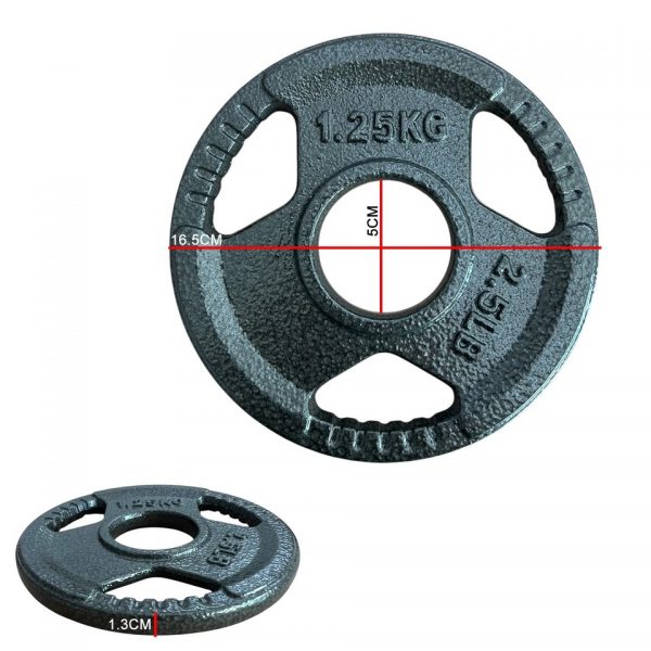 TRI-GRIP Cast Iron 2" Olympic Disc Weight Plates 1.25KG - 25KG - Image 2