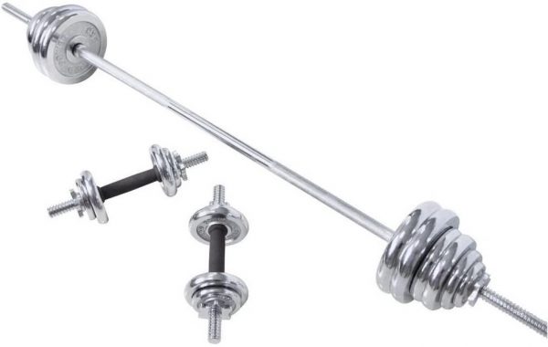 50kg Chrome Barbell Dumbbell Set - Image 3
