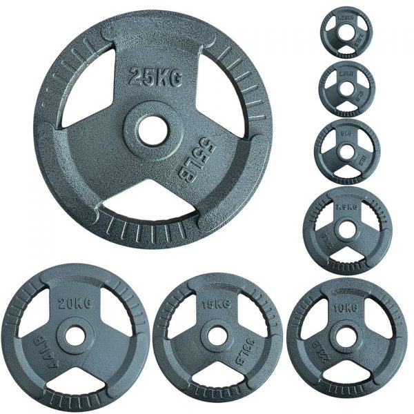 TRI-GRIP Cast Iron 2" Olympic Disc Weight Plates 1.25KG - 25KG